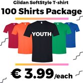 YOUTH - 100 Gildan SoftStyle® YOUTH Tees DEAL